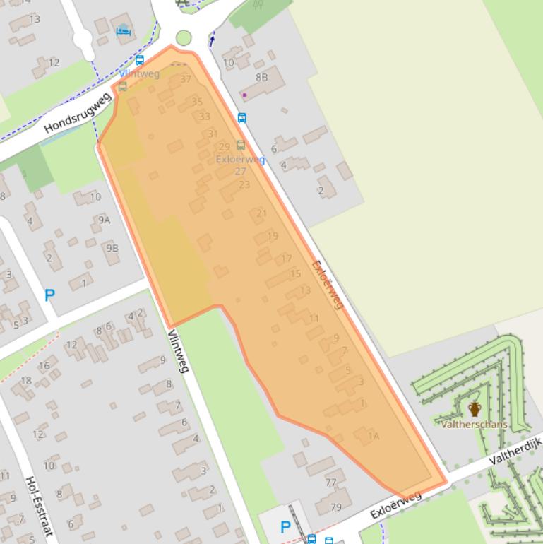 Kaart van postcodegebied 7872RL.