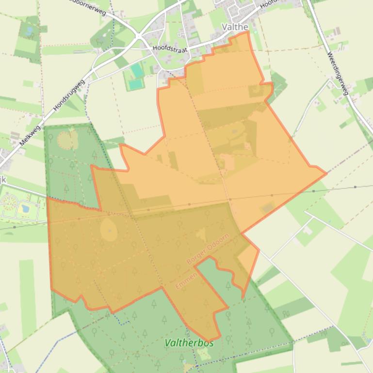 Kaart van postcodegebied 7872TB.