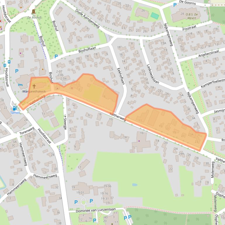 Kaart van postcodegebied 7873AA.