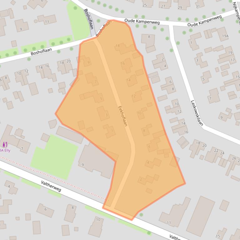 Kaart van postcodegebied 7873AE.