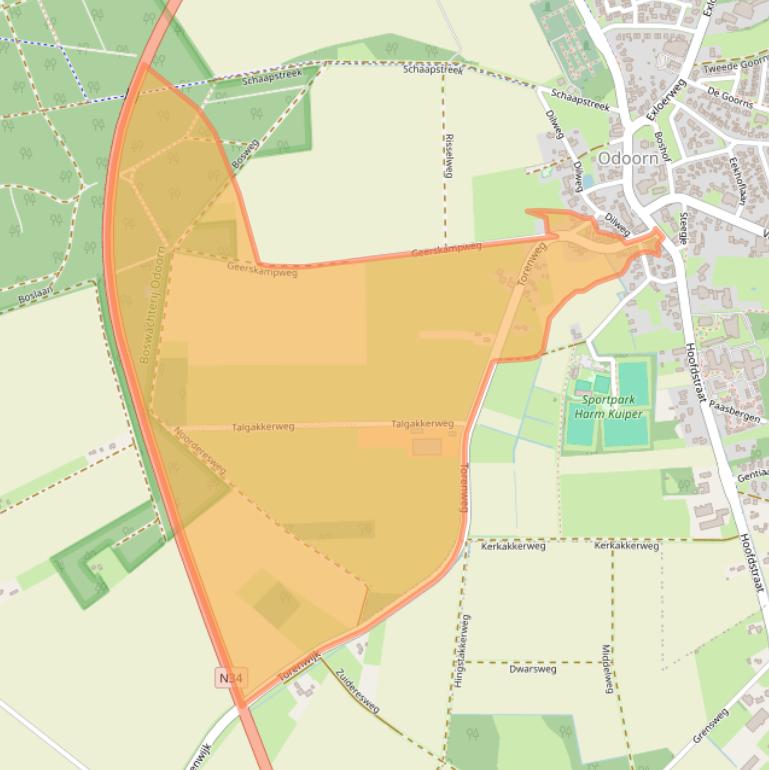 Kaart van postcodegebied 7873BP.