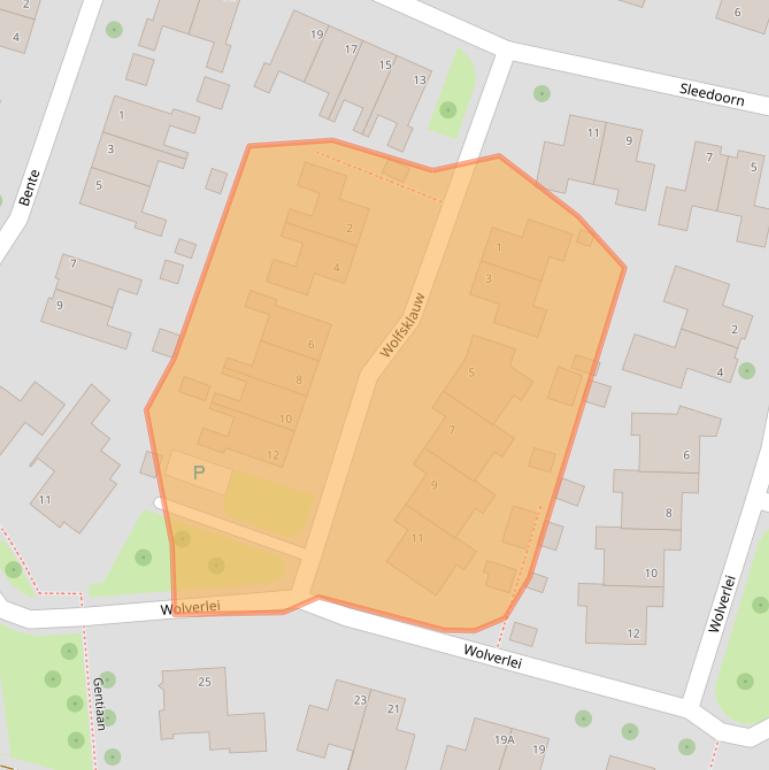 Kaart van postcodegebied 7873CW.