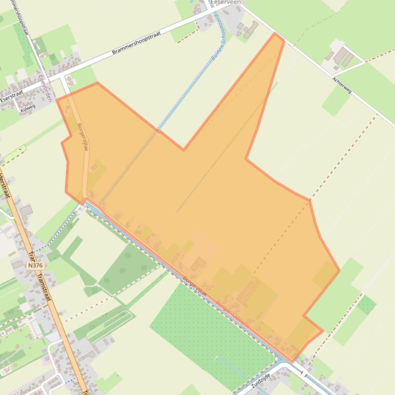 Kaart van postcodegebied 7874TB.