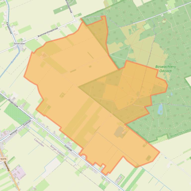 Kaart van postcodegebied 7874TM.