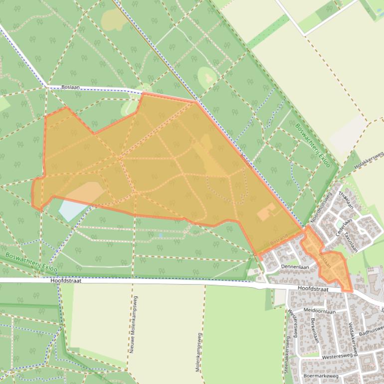Kaart van postcodegebied 7875AR.