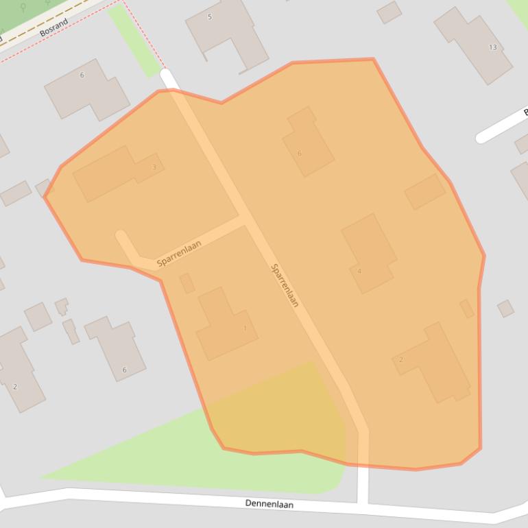 Kaart van postcodegebied 7875AX.