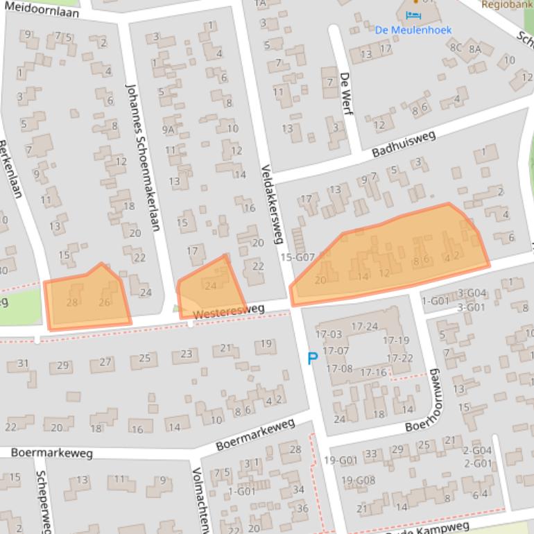 Kaart van postcodegebied 7875BD.