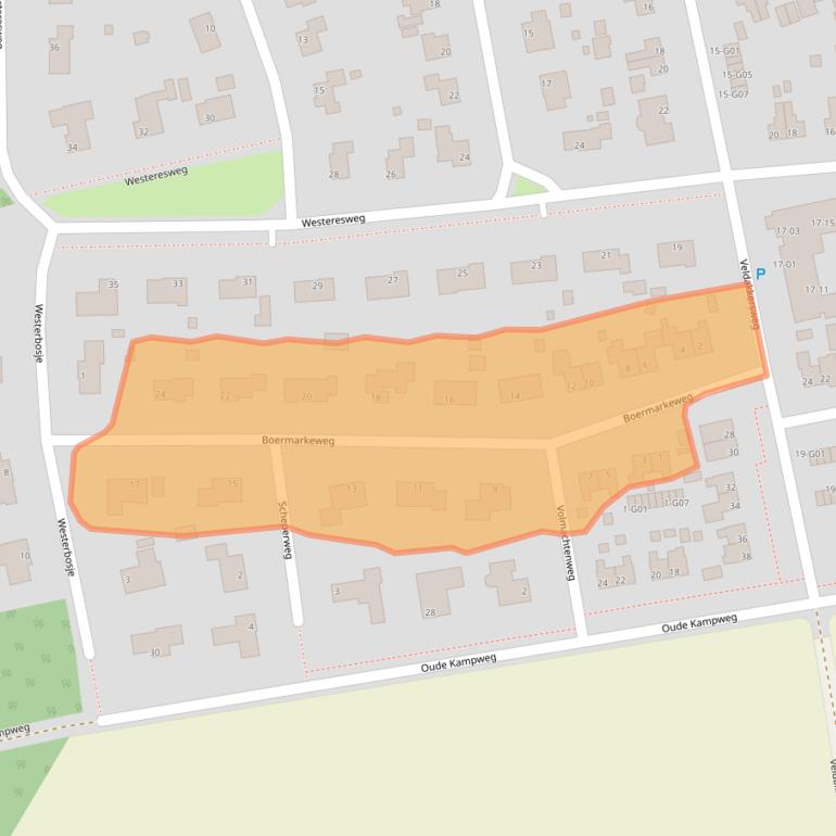 Kaart van postcodegebied 7875BP.