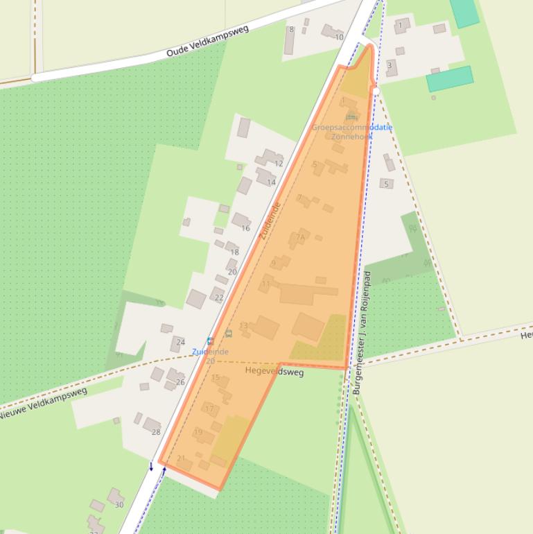 Kaart van postcodegebied 7875CC.