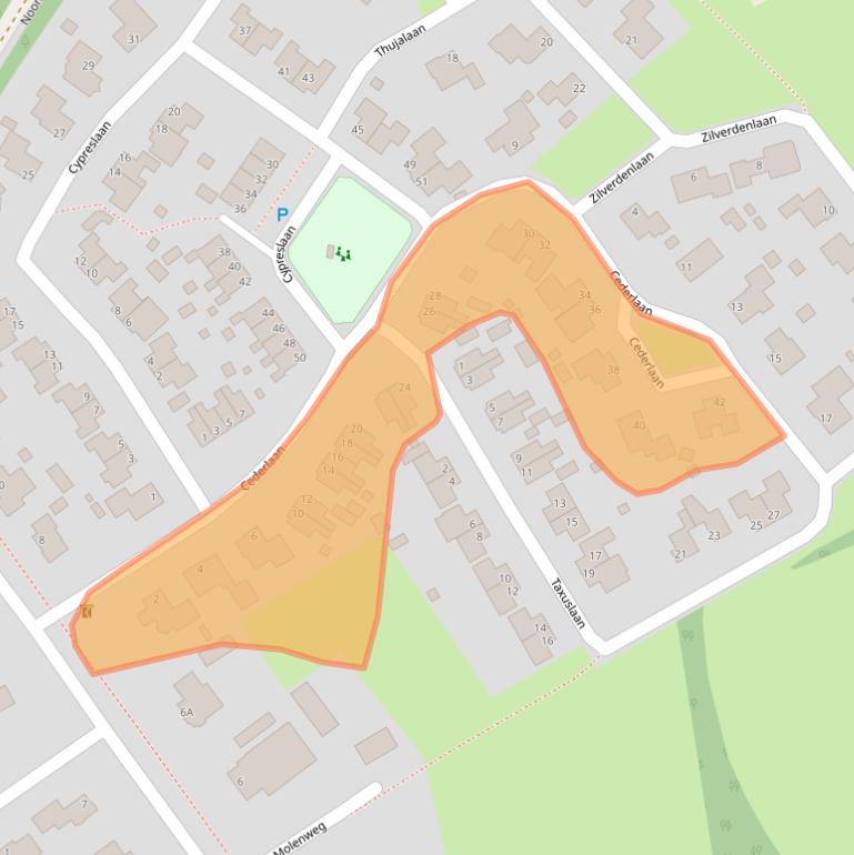Kaart van postcodegebied 7875EB.
