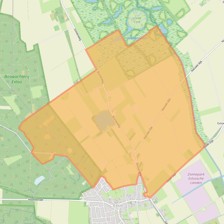 Kaart van postcodegebied 7875TC.