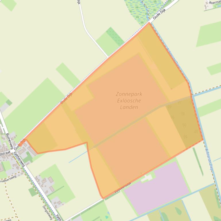 Kaart van postcodegebied 7875TE.