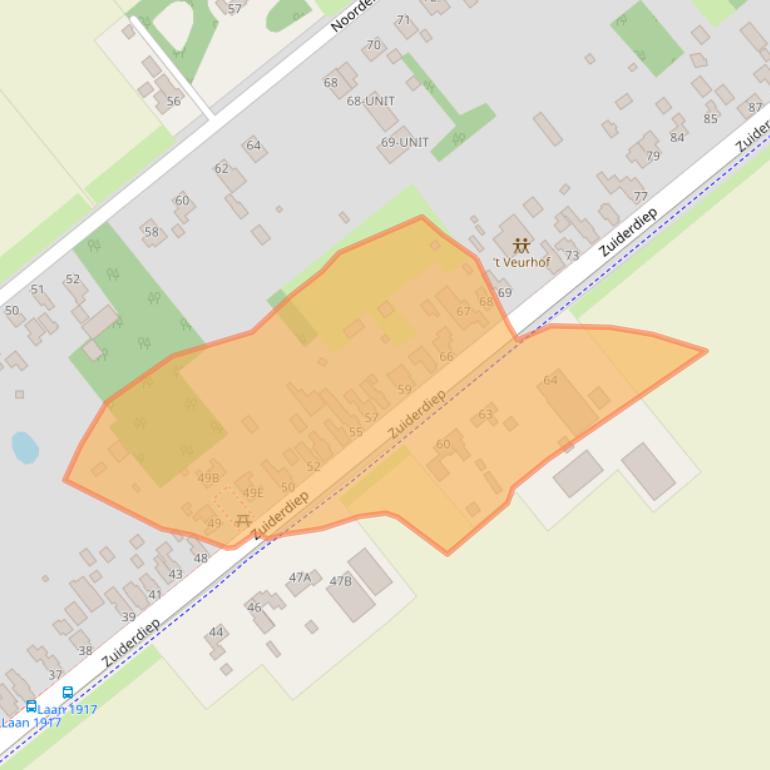 Kaart van postcodegebied 7876AC.