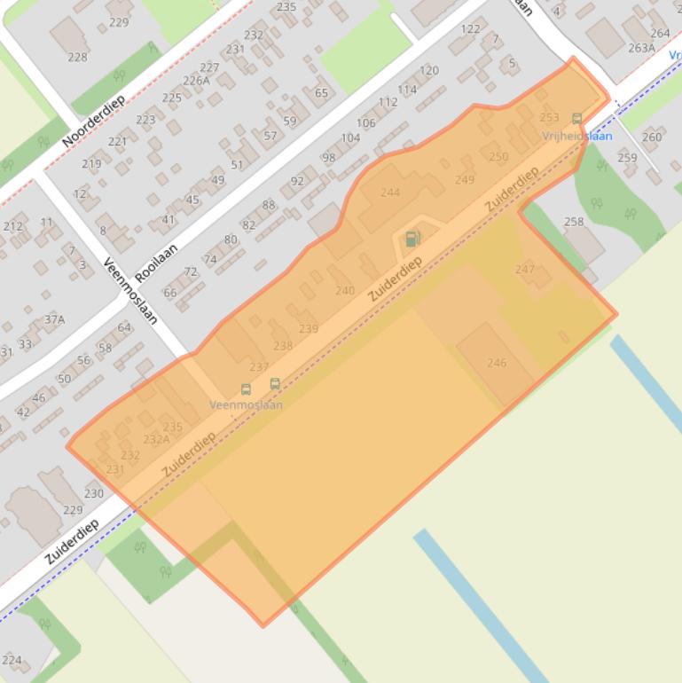 Kaart van postcodegebied 7876AM.