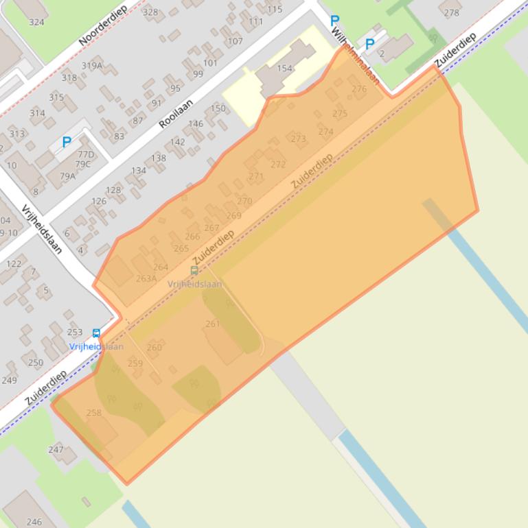 Kaart van postcodegebied 7876AN.