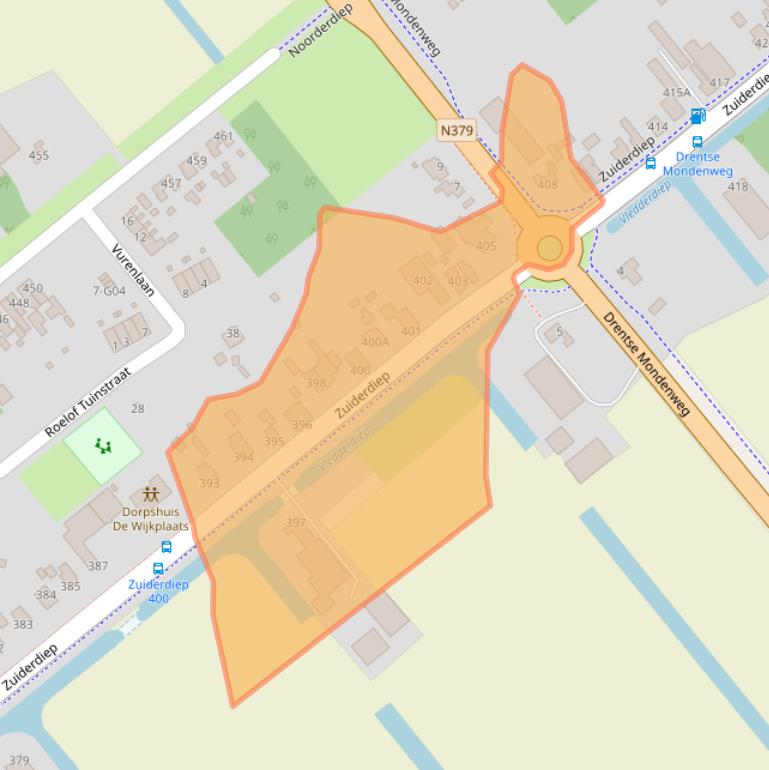 Kaart van postcodegebied 7876AW.