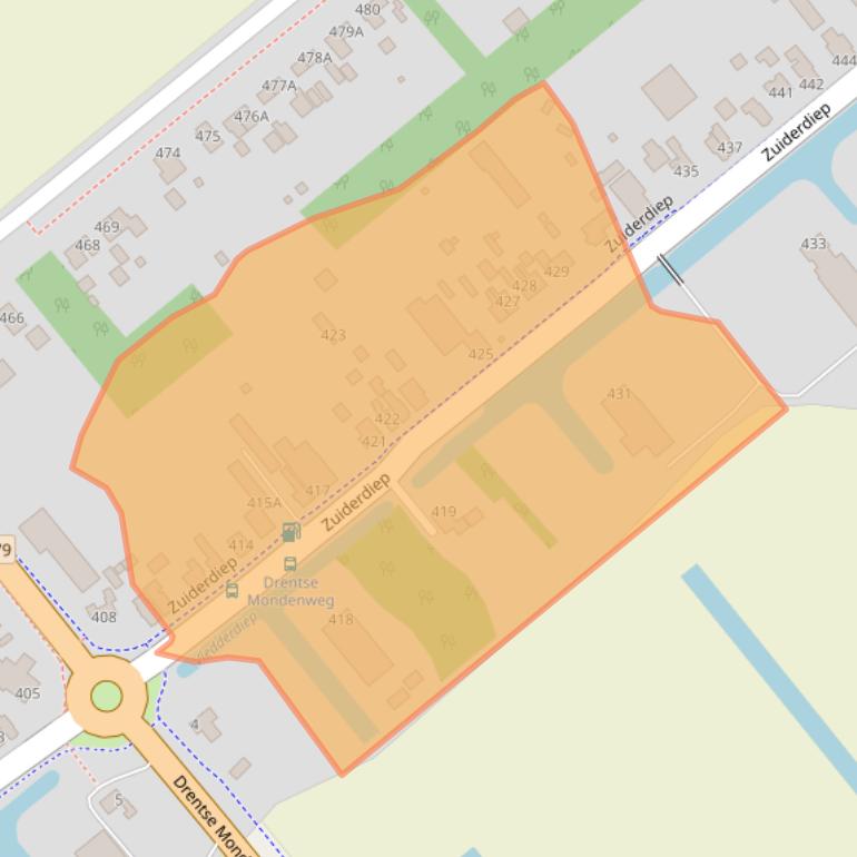 Kaart van postcodegebied 7876BA.