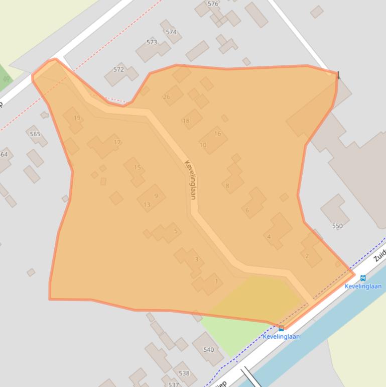 Kaart van postcodegebied 7876BK.