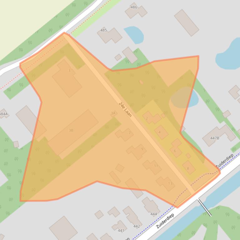 Kaart van postcodegebied 7876BL.