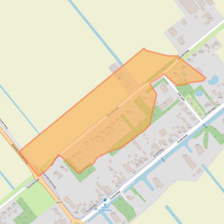 Kaart van postcodegebied 7876EA.