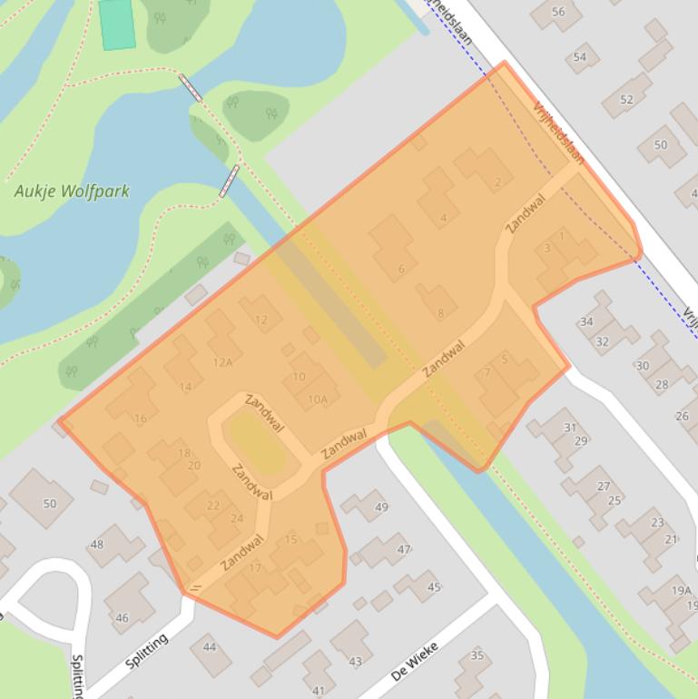 Kaart van postcodegebied 7876EW.