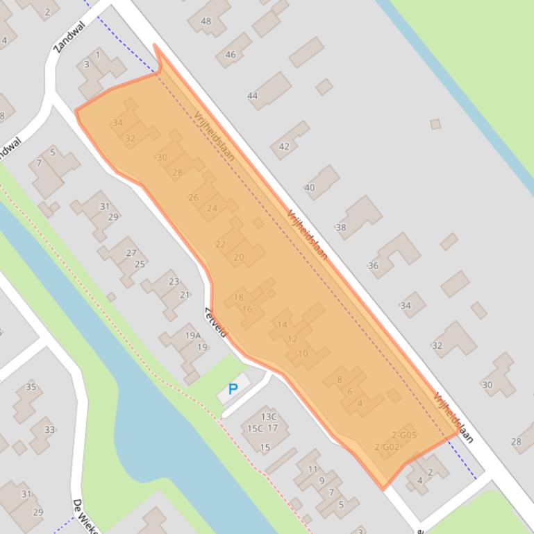 Kaart van postcodegebied 7876EZ.