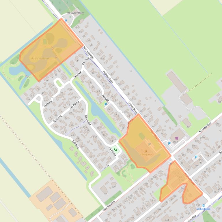 Kaart van postcodegebied 7876GJ.