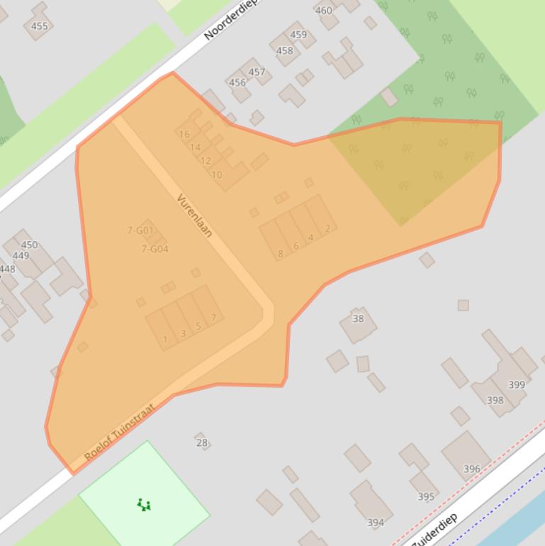 Kaart van postcodegebied 7876HJ.