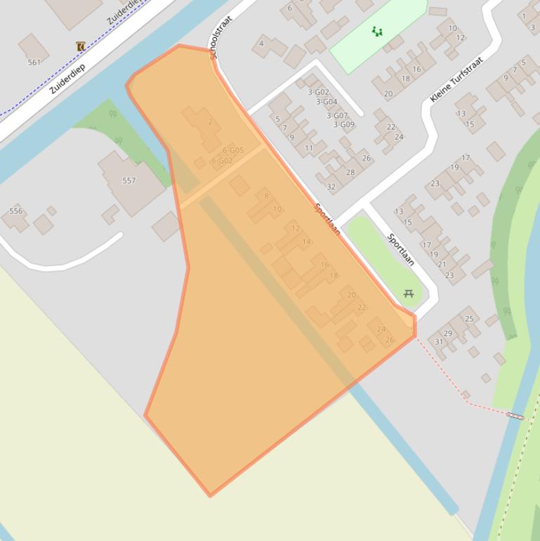 Kaart van postcodegebied 7876HM.