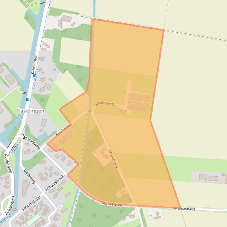 Kaart van postcodegebied 7876TJ.