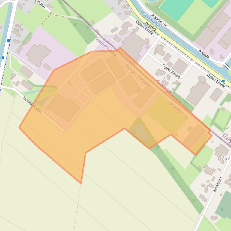 Kaart van postcodegebied 7876TP.