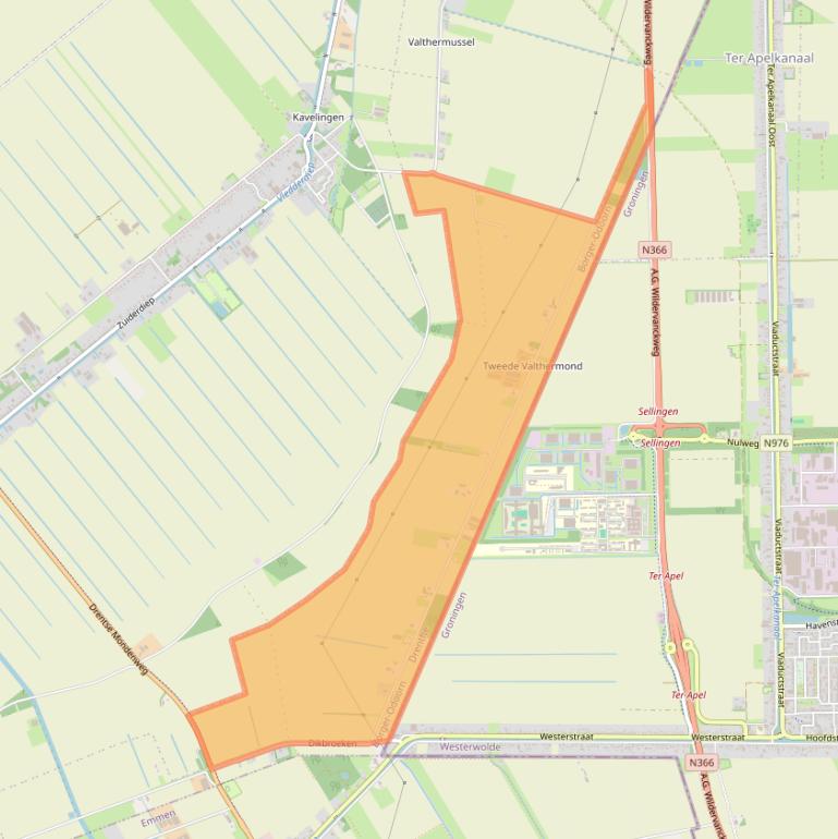 Kaart van postcodegebied 7877TB.