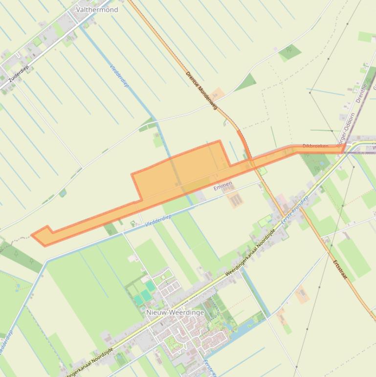 Kaart van postcodegebied 7877TC.