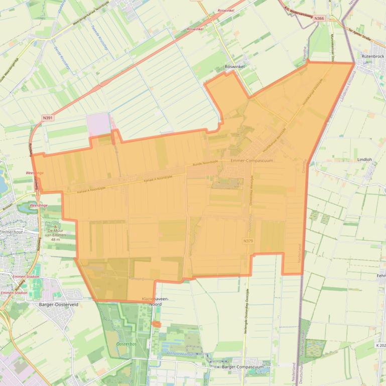 Kaart van postcodegebied 7881.