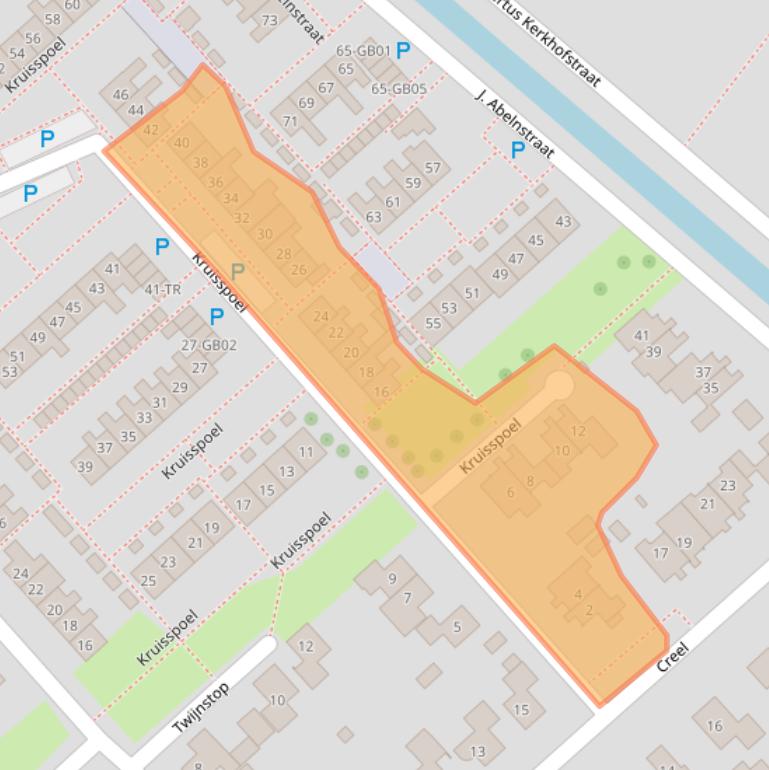 Kaart van postcodegebied 7881AM.