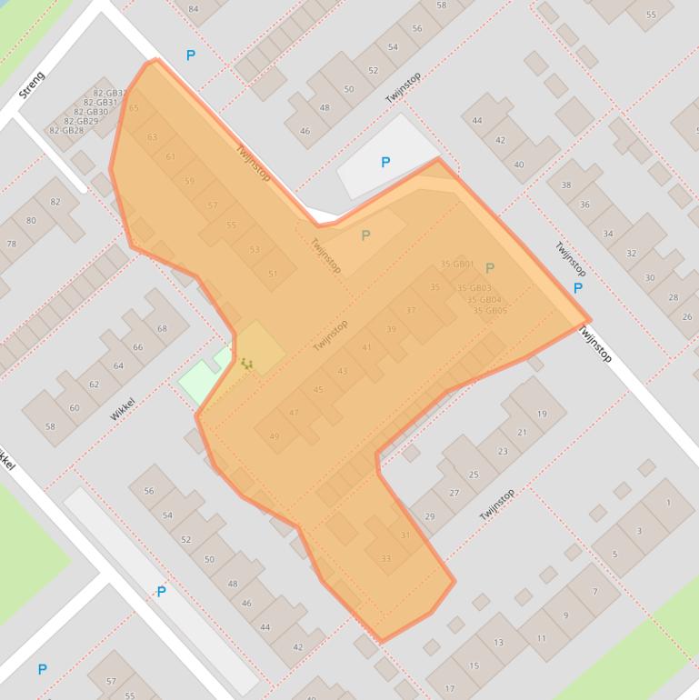 Kaart van postcodegebied 7881AR.