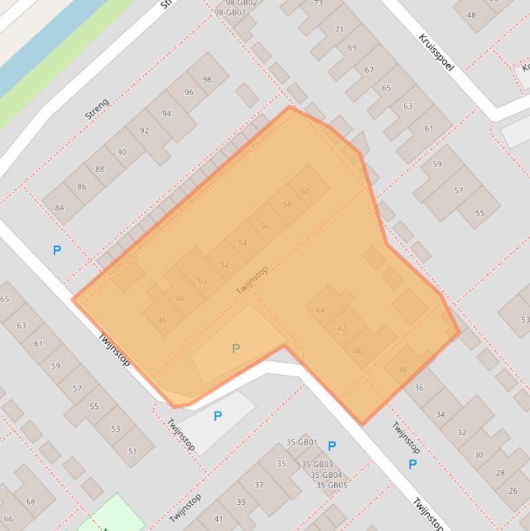 Kaart van postcodegebied 7881AT.