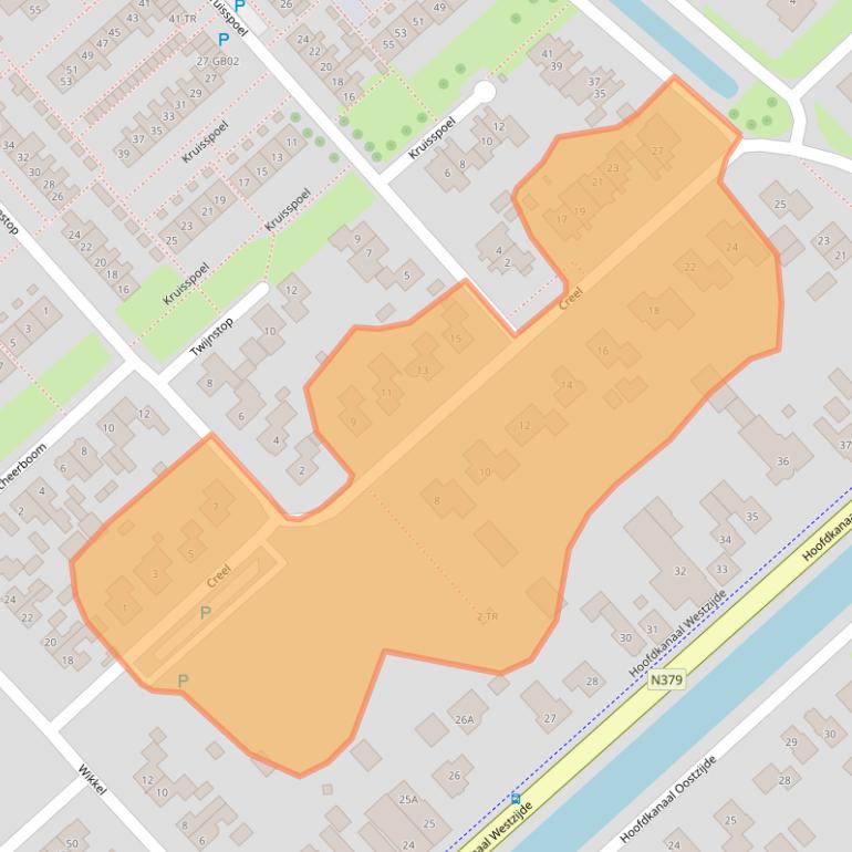 Kaart van postcodegebied 7881AV.