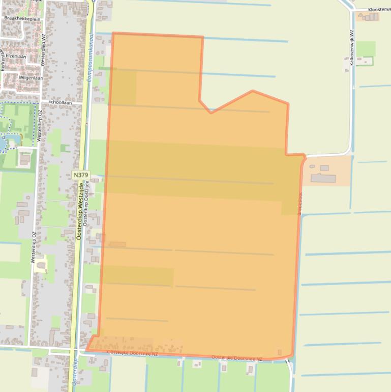 Kaart van postcodegebied 7881CW.