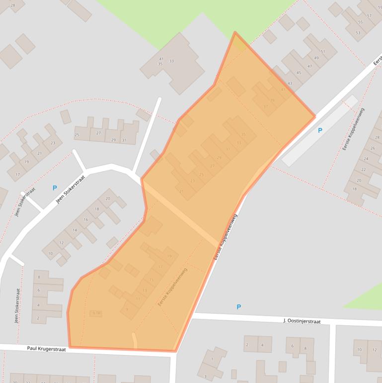 Kaart van postcodegebied 7881EC.