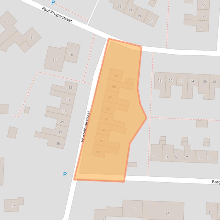 Kaart van postcodegebied 7881GJ.