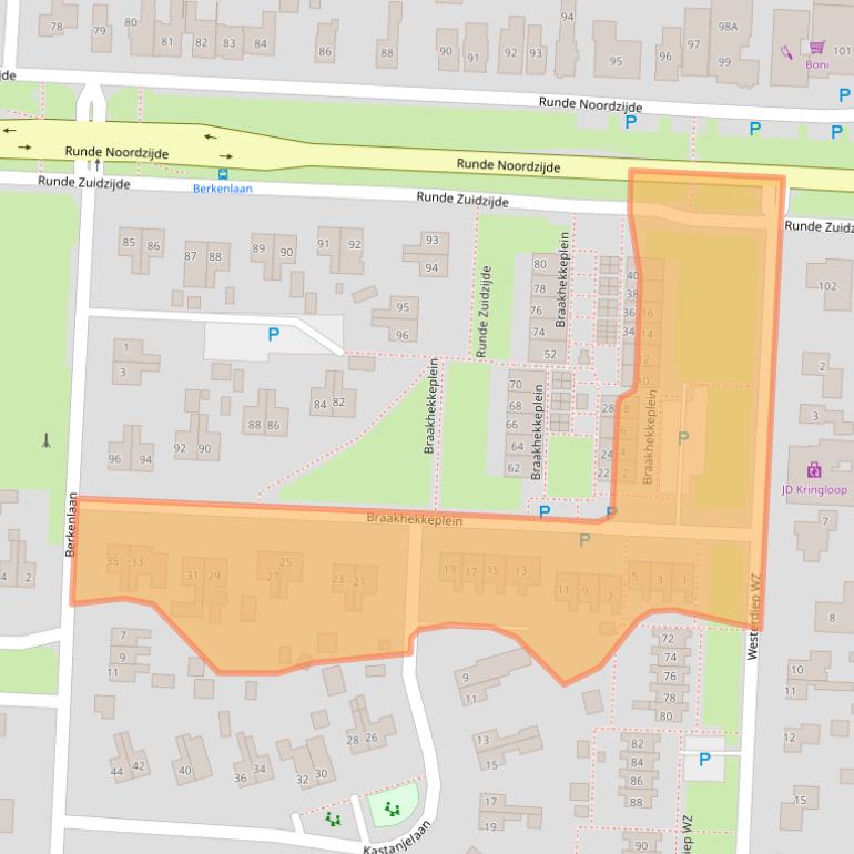 Kaart van postcodegebied 7881HS.