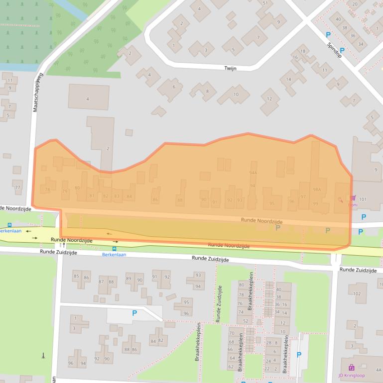Kaart van postcodegebied 7881JK.