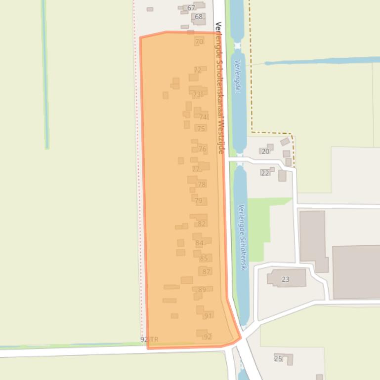 Kaart van postcodegebied 7881KD.