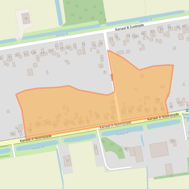 Kaart van postcodegebied 7881KK.