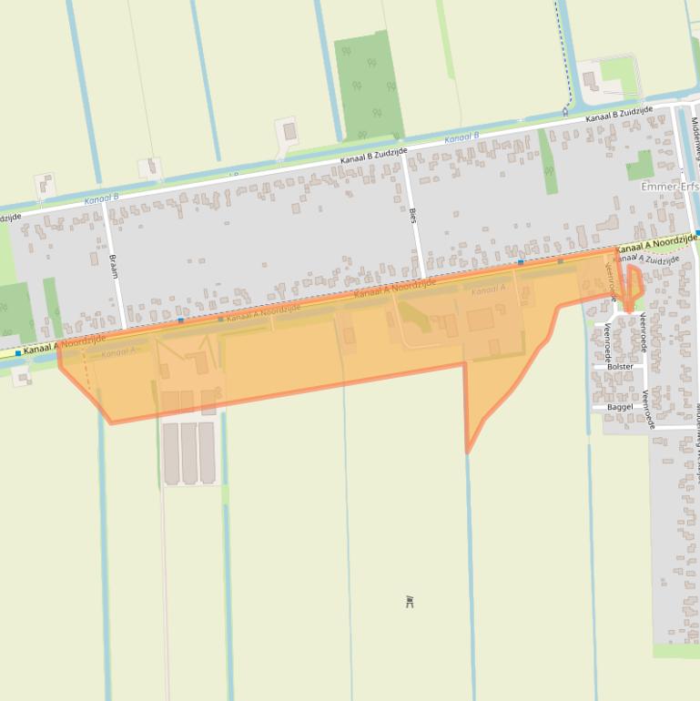 Kaart van postcodegebied 7881LB.