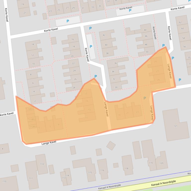 Kaart van postcodegebied 7881LP.