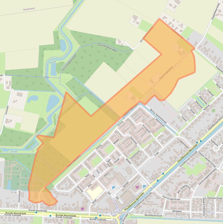 Kaart van postcodegebied 7881NT.