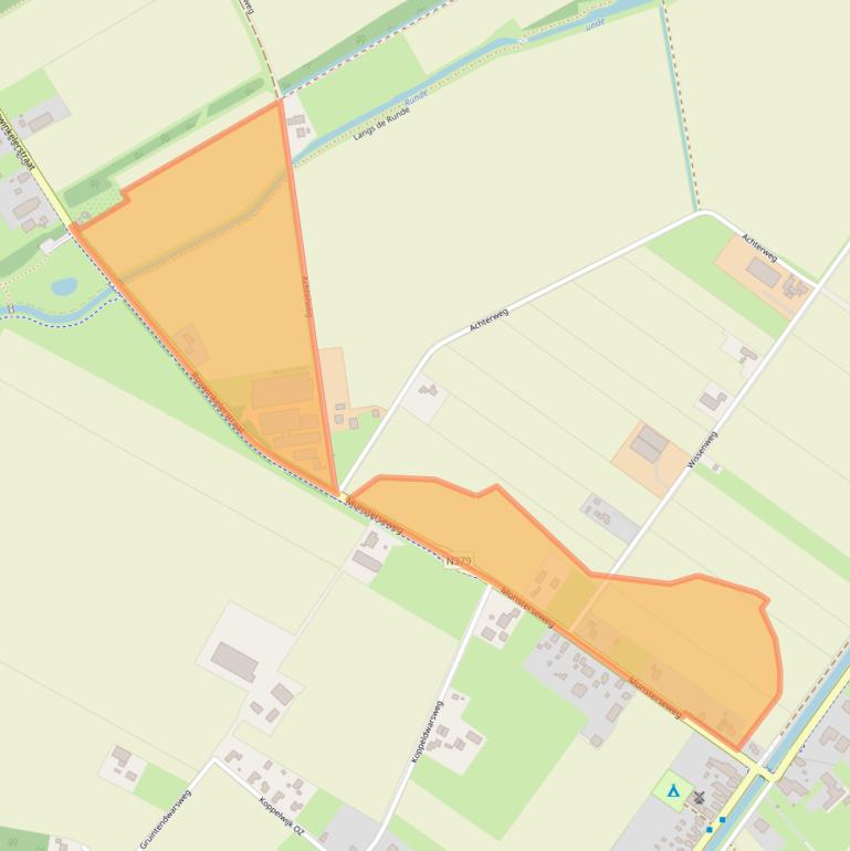 Kaart van postcodegebied 7881NZ.