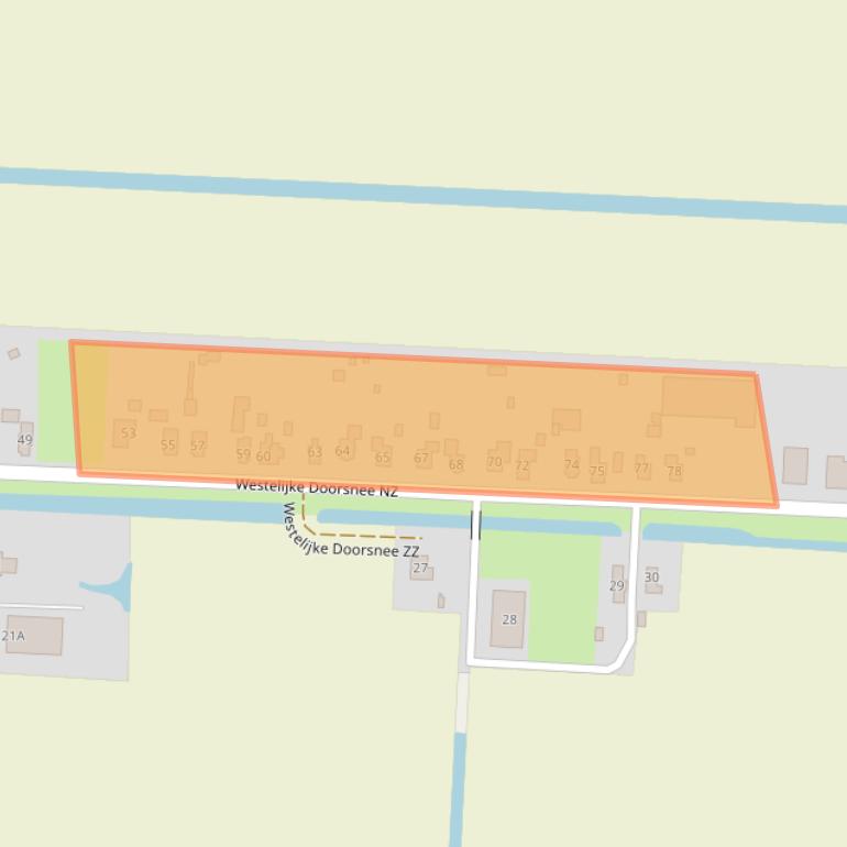 Kaart van postcodegebied 7881PB.